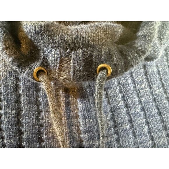 Autumn Cashmere Cowl Neck Sweater XL Wool Cashmere Blend Blue Luxury Knit - Picture 7 of 10